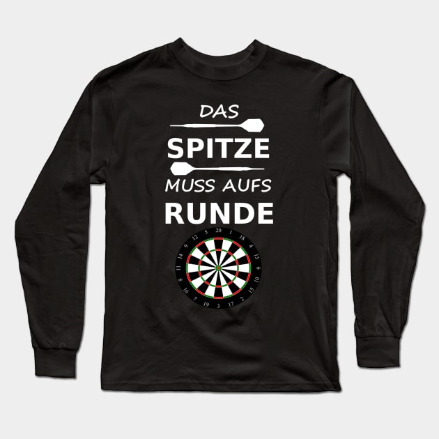 Darts Darten Bullseye Scheibe Geschenk Long Sleeve T-Shirt by FindYourFavouriteDesign